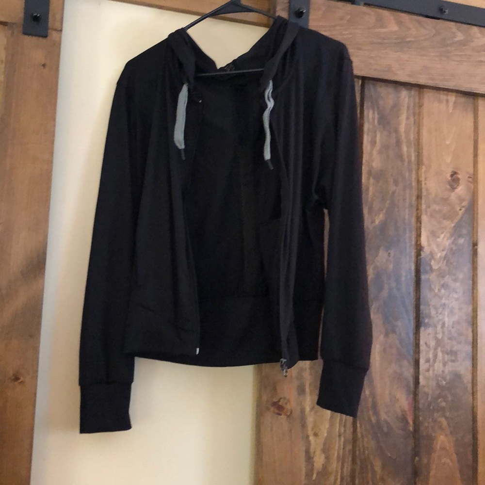 Black athletic sweatshirt